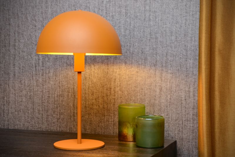 Lucide SIEMON - Stolná lampa - Ø 25 cm - 1xE14 - Okrová žltá